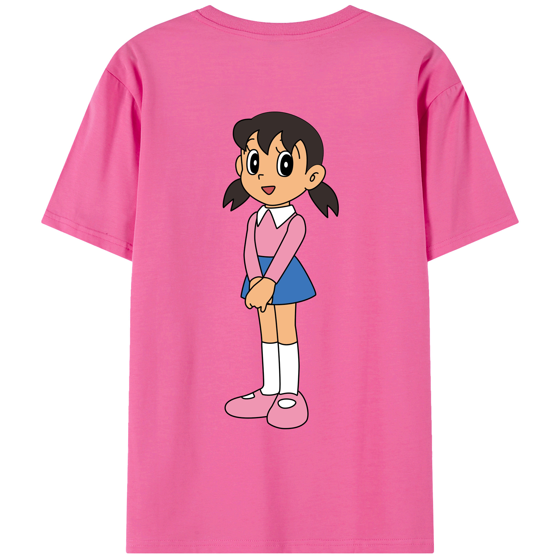 （画像用） ドラえもん みなもと しずか Doraemon Shizuka Minamoto レディース半袖Tシャツ(バックプリント)